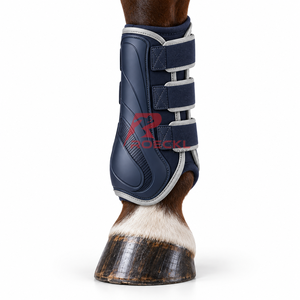 Bottes de brossage pour chevaux fiables avec attaches à crochets sécurisées, rembourrage doux et construction durable pour les chevaux actifs - Product Image 1