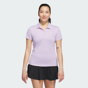 Polo a Rayas para Mujer, Manga Corta, Color Morado Claro, Secado Rápido, Tejido de Punto, Ropa Deportiva Informal, Polo de Golf para Entrenamiento - Product Image 1