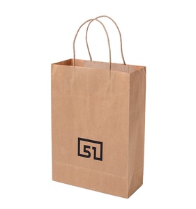 Bolsa de papel para compras impresa con logotipo personalizado completo al por mayor con asa bolsas de papel Kraft marrón y blanco con su propio logotipo - Product Image 6