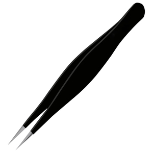 Pince à épiler en gros de qualité usine - Pince à épiler noire populaire pour sourcils, pince à épiler à pointe fine avec logo personnalisé, style moderne et durable - Product Image 1