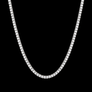 3mm 18inch <b>Tennis</b> <b>Necklace</b> 925 <b>Sterling</b> <b>Silver</b> Moissanite Diamonds <b>Tennis</b> Chain For Men And Women Luxurious Jewelry for Party - Product Image 1