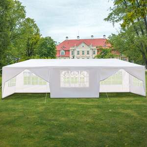 Tente de fête à huit côtés 3x9m avec deux portes Tubes en spirale imperméables pour mariages et fêtes - Product Image 2