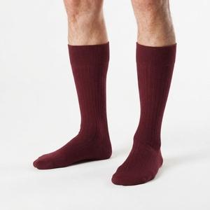 Chaussettes côtelées mi-hautes pour hommes, douces, extensibles, longues, décontractées, respirantes, tricotées, pour usage quotidien – Fabricant - Product Image 1