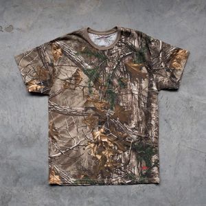 T-shirt camouflage vert personnalisé pour homme, en coton, style décontracté streetwear, manches courtes, vente en gros - Product Image 6