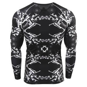 Rashguard de compression à manches longues, durable, respirant, anti-UV, nouveau design, uni, imprimé par sublimation, pour les sports de plein air - Product Image 6