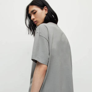 Fabricantes de ropa, camiseta térmica personalizada con estampado, tejido gofrado de doble capa, camiseta blanca de manga larga para hombre, corte holgado. - Product Image 3