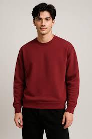 Men's Winter <b>Warm</b> <b>Fleece</b> Pullover Sweatshirt-100% Cotton Crew Neck Regular Fit Quick Dry Breathable Eco-Friendly Solid - Product Image 2