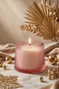 Frasco de Vidrio Esmerilado Premium para Velas con Tapa de Madera, Contenedor para Velas Aromáticas, Decoración para el Hogar, Portavelas, Logotipo Personalizado - Product Image 1