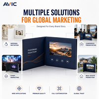 Brochure vidéo numérique personnalisée avec écran LCD de 7 pouces, livre d'invitation de mariage, carte-cadeau promotionnelle pour entreprise