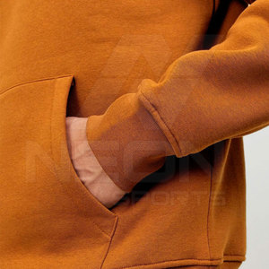 Sweat-shirts à capuche grande taille 100 % coton de haute qualité pour hommes, couleur unie, motif uni, saison hivernale, faible MOQ, prix de gros - Product Image 3