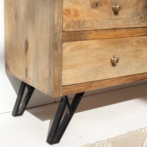 Meuble TV en rotin à six tiroirs Vandana Lunaris Prime, console de divertissement moderne en rotin naturel tressé - Product Image 5