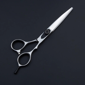 Ensemble de coiffure de haute qualité en 2 pièces, ciseaux de barbier et ciseaux à effiler en acier inoxydable à lame tranchante pour la coupe de cheveux en salon - Product Image 4