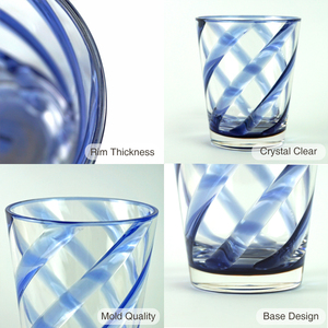 [Holar] Vasos de Plástico Reutilizables de 21 oz, Diseño Simple con Rayas Azules, Hechos en Taiwán, Resistentes a los Golpes, para Bares, Campamentos y Restaurantes - Product Image 4