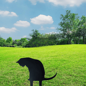 CIFbuy Estatua de Gato Negro de Metal para Exteriores, Decoración de Jardín con Recortes Huecos, TikTok para Servicio de Recogida Temu - Product Image 4