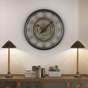 20\" Rustic Indoor Arabic Analog <b>Wall</b> <b>Clock</b> <b>Moving</b> <b>Gear</b> Metal Design Rustic Indoor Rustic Metal Arabic <b>Moving</b> <b>Gear</b> <b>Wall</b> <b>Clock</b> - Product Image 4