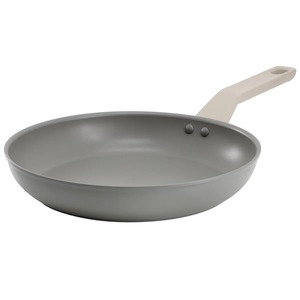 Round Nonstick Frying <b>Pan</b> With Plastic Handle Ceramic Coating For Gas <b>And</b> Induction Cooker Hand Wash Only - Product Image 1