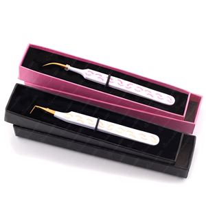 Pince à épiler professionnelle en acier inoxydable pour extensions de cils, antistatique, non corrosive, prise en main douce, emballage personnalisé - Product Image 3