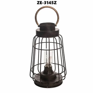 Proveedor de Candelabros de Oro Hechos a Mano para Organizadores de Bodas, Diseñadores de Eventos y Empresas de Hostelería, Farol de Hierro Negro Mate - Product Image 1