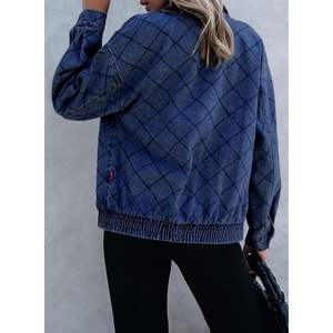 2025 chaqueta vaquera de gran tamaño Zimbaplatinum para mujer, abrigo vaquero de manga larga con trajes de Primavera de moda para 2025 - Product Image 5