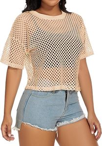T-shirts en résille sexy pour femmes, personnalisables, transparents, à manches courtes, pour l'été, la plage, le streetwear, respirants - Product Image 3