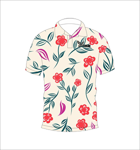 เสื้อโปโลพิมพ์ลายดอกไม้แบบกำหนดเอง แขนสั้น สวมใส่สบาย เหมาะสำหรับกอล์ฟ เทนนิส ชุดทีมฤดูร้อน - Product Image 2