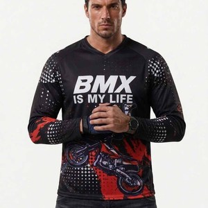 Vêtements de VTT à manches longues en gros, maillot de descente personnalisé, maillot de cyclisme pour hommes, maillot de motocross - Product Image 2