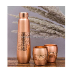 Traditional <b>copper</b> <b>drinking</b> <b>bottle</b> crafted for natural purification and consistent healthy hydration - Product Image 4