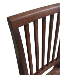 Chaise de salle à manger moderne Lioresea en teck, réglable en hauteur, avec dossier à lattes, pour la maison et la restauration - Product Image 5