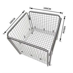 Heavy Duty Chrome Metal <b>Platform</b> Display Stand Supermarket Promotion Rack with Easy Assembly and 4'' PU Wheels - Product Image 1