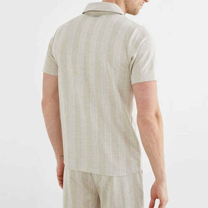 ชุดเซ็ต 2 ชิ้น เสื้อโปโลและกางเกงขาสั้นสำหรับฤดูร้อน ผลิตตามสั่ง (OEM) สำหรับเสื้อผ้าผู้ชาย ไซส์พลัส สไตล์ไฮสตรีท ผ้าฝ้าย - Product Image 5