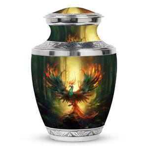 Urne funéraire en métal pour cendres humaines, urne commémorative pour proches, conteneur à cendres blanc, urnes de crémation durables, style personnalisé - Product Image 4
