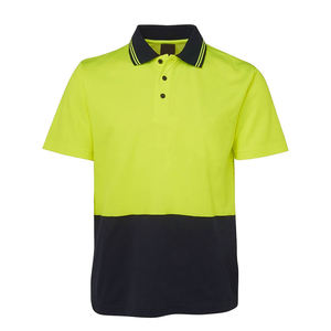 Camisetas Polo de Trabajo de Poliéster de Alta Visibilidad Personalizadas AS/NZS 4602.1.2011 Clase 2 con Protección Solar UPF 50+ y Luz LED Intermitente para Hombre - Product Image 1