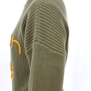 OEM Customizable Men's Knitted <b>Pullover</b> <b>Sweater</b> 100% Cotton Striped Breathable Anti-Wrinkle Quick Dry Winter Casual Style Autumn - Product Image 4