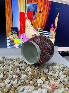 En gros, ensemble de plateaux et pots en corne Pichwai, faits main, au toucher réel, motif animalier indien, pour cadeau de remerciement - Product Image 4