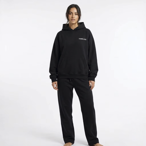 Conjunto Deportivo Personalizado al por Mayor de Alta Calidad para Mujer, Sudadera con Capucha y Pantalones Deportivos de Felpa de Algodón Extra Grandes - Product Image 1