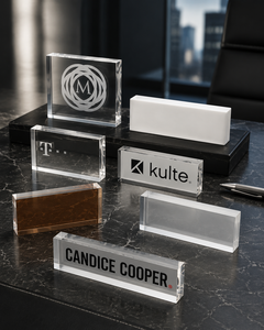 Customizable Eco-friendly Acrylic Logo <b>Block</b> Stylish for Office Event Promotion Enhances Brand Identity - Product Image 6