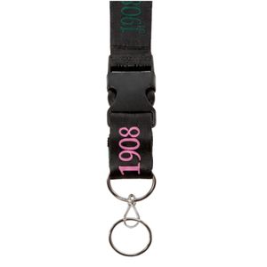 Black <b>Green</b> Lanyard Neck Strap Badge Holder Keychain ID Card Rope Accessory Printed Design Office Event Supply - Product Image 3
