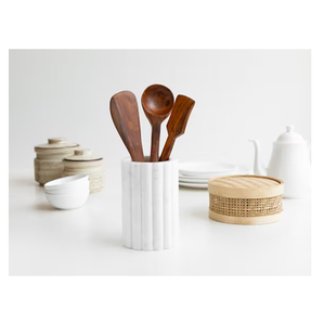 Soporte para Utensilios de Cocina de Mármol Blanco Ecológico para Encimera de Cocina con Logotipo Personalizado - Product Image 3