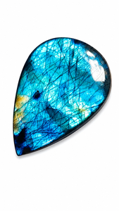 Cabujón de Labradorita Natural con Destello Azul – Gema Suelta de Labradorita de Calidad AAA para Joyería, Envoltura con Alambre y Cristal - Product Image 2