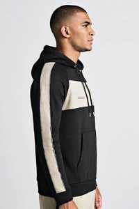 ONETEN APPARELS <b>Men's</b> Color Blocked <b>Hoodie</b> Pullover Cotton French Terry Hooded Sweatshirt Autumn Style - Product Image 6