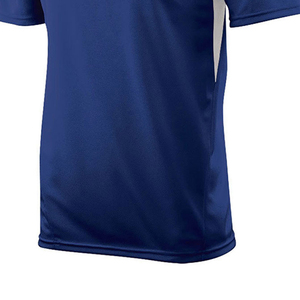 Camiseta de Béisbol de Manga Corta Azul Rey para Hombre, Cuello Redondo, Absorbe la Humedad, Transpirable, Ajuste Atlético, Color Sólido con Bloques de Color en la Parte Delantera - Product Image 6