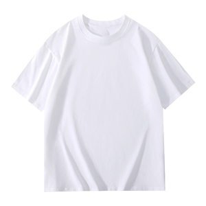 Camiseta de Manga Corta para Hombre, 200g, Algodón Puro, Cuello Redondo, Color Sólido, Estilo Casual y Holgado, Diseño de Logotipo Personalizado OEM - Product Image 2