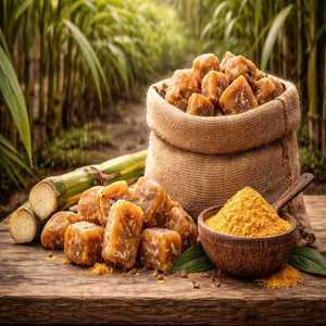 Poudre de Jaggery de Canne à Sucre Non Raffinée Double Langue de Haute Qualité 99% Pure en Sac en Gros pour Vente en Gros et au Détail Sucre Primaire - Product Image 5