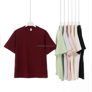 T-shirt pour homme en coton 100% poids lourd, T-shirt surdimensionné poids lourd, T-shirt personnalisé avec logo, 240GSM, T-shirt ample et épais - Product Image 4