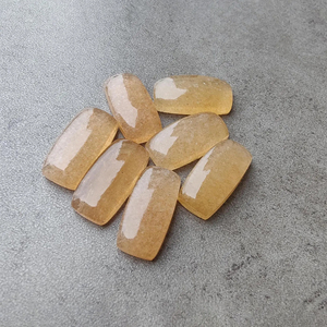 Cabochon de Calcite Naturelle, Coupe Rectangulaire Grande, Orange, Grade AAA, Calibré, Dos Plat, Pierre Précieuse Certifiée, Diverses Tailles - Product Image 5