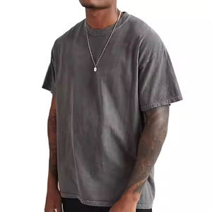 เสื้อยืดผู้ชายสไตล์วินเทจ ผ้าฝ้าย 100% ทรงหลวม ไหล่ตก ลุคเรโทร  รับสกรีนโลโก้และออกแบบลายเองได้ - Product Image 3