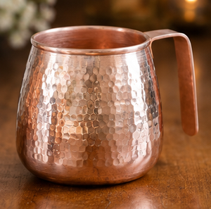 CopperBloom - Taza de cóctel Moscow Mule esférica elegante con efecto martillado, diseño vintage, metal ecológico, para el hogar - Product Image 2