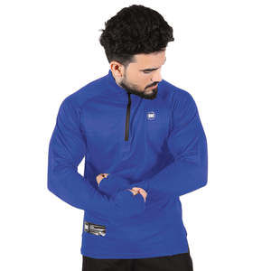 Haut d'entraînement personnalisé à demi-zip et manches longues, séchage rapide, tissu extensible, pour la gym, la course et le fitness - Product Image 3