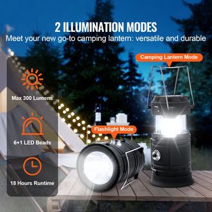 Set di 4 Lanterne LED Solari Ricaricabili USB per Campeggio, Pieghevoli e Portatili, Luce Duratura per Uso Esterno - Product Image 2