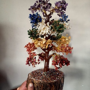 7 Chakra pierres précieuses arbre 1500 perles arbre haute qualité cristal décoratif naturel puces arbre utilisation pour la décoration de noël - Product Image 1